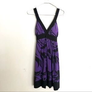 Purple and Black Halter Dress Sz Medium